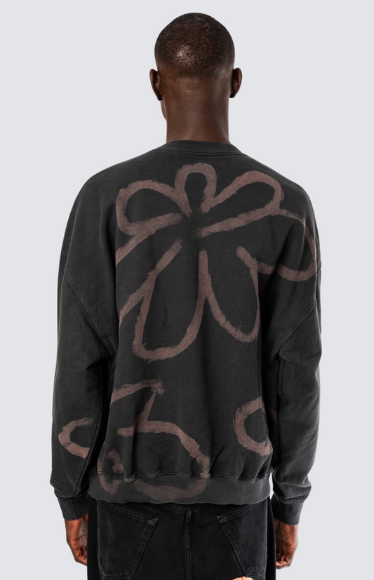 Crewneck Fleurs de la Cour - Noir